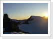 Sonnenaufgang am Hausberg der Dahmannspitze. Sonnenaufgang am Hausberg der Dahmannspitze.