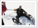Auch mit Schneeschuhen kann es mal schief gehen.