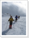 Angeseilt �ber den Gletscher zum Hochjochhospiz.